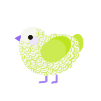sour strings, a white and lime chicken with a double-lace pattern