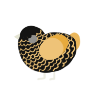 (unnamed), a black and honey chicken with a lace pattern