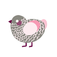 (unnamed), a ash and rose chicken with a lace pattern