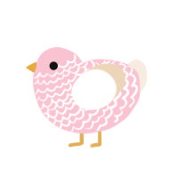 (unnamed), a rose and cream chicken with a lace pattern