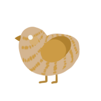 (unnamed), a beige and gold chicken with a bar pattern