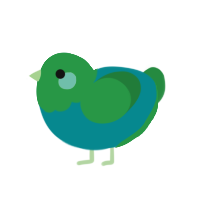 (unnamed), a teal and viridian chicken with a head pattern