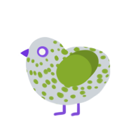 (unnamed), a mist and chartreuse chicken with a speckle pattern