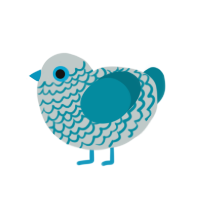 (unnamed), a silver and sea chicken with a lace pattern