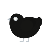 (unnamed), a black chicken with a double-lace pattern