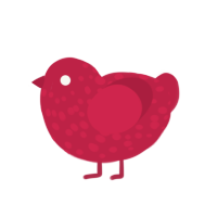 TRIPLE CRIM, a crimson chicken with a speckle pattern