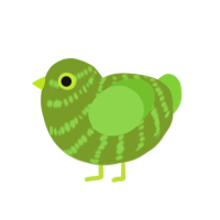 (unnamed), a chartreuse and grass chicken with a bar pattern
