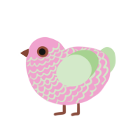 princess peach, a pink and gluppy chicken with a lace pattern