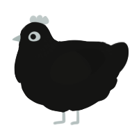 (unnamed), a black chicken with a neck-band pattern