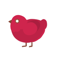 (unnamed), a crimson chicken with a head pattern