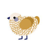 (unnamed), a cream and gold chicken with a lace pattern