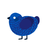 (unnamed), a ultramarine and navy chicken with a lace pattern