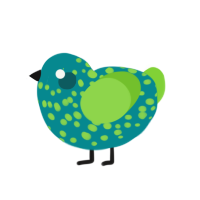 (unnamed), a teal and grass chicken with a speckle pattern