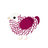 (unnamed), a white and maroon chicken with a lace pattern