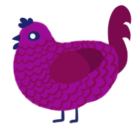 Blackberry Bush, a plum and wine chicken with a lace pattern