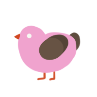 (unnamed), a pink and bark chicken