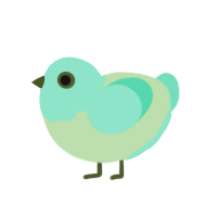 (unnamed), a gluppy and mint chicken with a head pattern