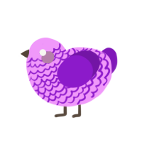 karaoke, a lavender and violet chicken with a lace pattern
