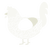 A white chicken with a double-lace pattern