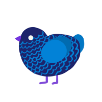 (unnamed), a navy and sapphire chicken with a lace pattern