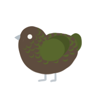 Forest, a bark and olive chicken with a half-lace pattern