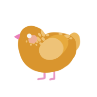 (unnamed), a orange and honey chicken with a neck-speckle pattern