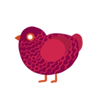 (unnamed), a maroon and crimson chicken with a lace pattern