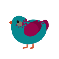 (unnamed), a teal and maroon chicken with a neck-speckle pattern