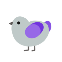 (unnamed), a silver and blurple chicken