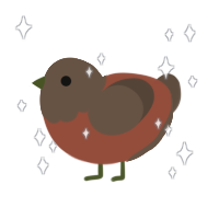 Dirt, a russet and bark chicken with a head pattern