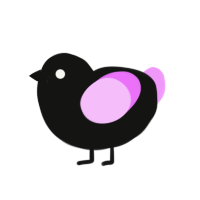 (unnamed), a black and lavender chicken
