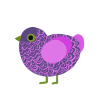 (unnamed), a overcast and orchid chicken with a double-lace pattern