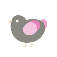 July, a ash and pink chicken