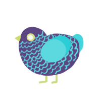 (unnamed), a overcast and aqua chicken with a lace pattern