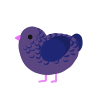 (unnamed), a overcast and navy chicken with a half-lace pattern