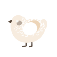 Anaemia, a cream chicken with a half-lace pattern