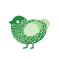 (unnamed), a viridian and gluppy chicken with a lace pattern