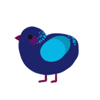 (unnamed), a navy and cerulean chicken with a neck-band pattern
