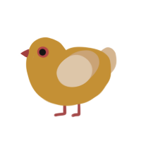 Golden God, a gold and beige chicken