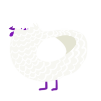 ww violet zw, a white chicken with a lace pattern