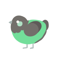 April, a spring and grey chicken with a head pattern