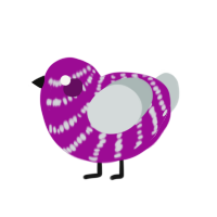 (unnamed), a plum and silver chicken with a bar pattern