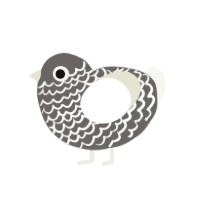 (unnamed), a grey and white chicken with a lace pattern