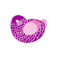 (unnamed), a plum and pink chicken with a lace pattern