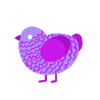 (unnamed), a lilac and amethyst chicken with a lace pattern