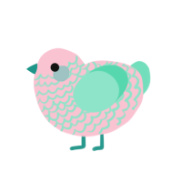 Candyfloss, a rose and mint chicken with a lace pattern