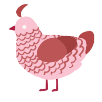 (unnamed), a rose and red chicken with a lace pattern