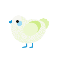 (unnamed), a white and apple chicken with a double-lace pattern
