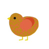 (unnamed), a ochre and vermilion chicken with a speckle pattern
