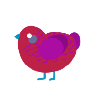 (unnamed), a crimson and plum chicken with a half-lace pattern